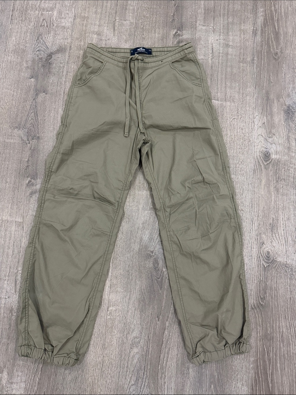 Womens Olive Drawstring Cargo Jogger Pants by Hollister